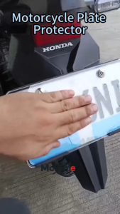 Plate Number Holder Motorcycle Back And Front Protector Cover Stainless & Clear Acrylic Material