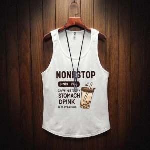 Pure Cotton Vest Men 2024 Summer Workout Basketball Waistcoat Loose Fashion Brand Sleeveless T-Shirt Casual Sports Top