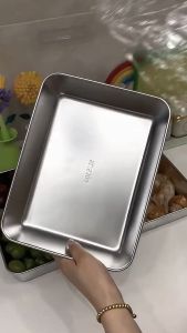 SET 5 KHAY/ HỘP ĐỰNG INOX  CÓ NẮP ĐẬY ĐỰNG THỨC ĂN BẰNG CỠ LỚN CÓ LẮP ĐẬY.CAO CẤP   (25cmx20cmx6cm)