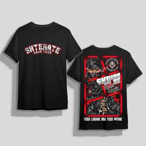 Kaos Distro PSHT Persaudaraan Setia Hati Terate Raja Tega Motif Merah Terbaru