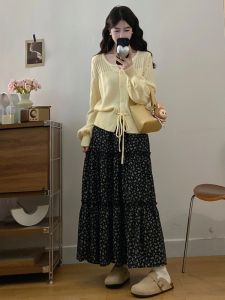 RELNLEX | Bộ Áo Sweater Len Dành Cho Người Béo Phong Cách Hàn Quốc Nhỏ Gọn Trẻ Trung