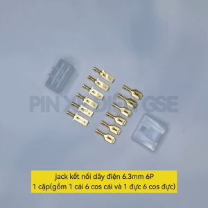 combo 5 Jack kết nối dây điện 6P loại 6.3mm dành cho ô tô xe máy cao cấp(gồm đầu ghim)