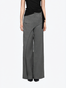 ANN ANDELMAN | Asymmetric Patch Design Casual Trousers