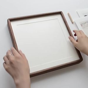 Walnut Wood Chinese Calligraphy and Painting Frame