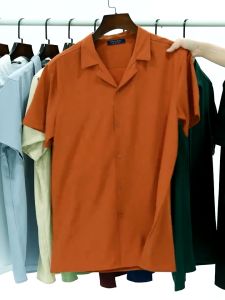 MR Men Casual Shirt Plain Casual Clothing Formal Shirt Summer Korean style Fashion men business shirt Buttons Loose Tops 3006