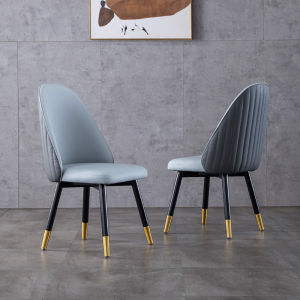 Accessible Luxury Dining Chair Household Modern Minimalist Restaurant Scandinavian Ash Wood Solid Wood Stool Casual Internet Celebrity Backrest Leather Chair