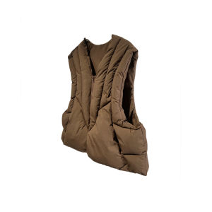 Áo Vest Cotton Pha Lê Dáng Rộng Cạp Cao Cho Nam Mùa Thu Năm 2024 Áo Khoác Ngoài Thường Ngày Bằng Vải Nỉ Có Khóa Kéo