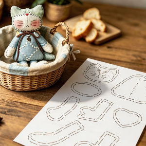 YOMDID 1pc Standing Cat Quilting Template Cat-Shaped Sewing Template Durable Quilting Tool PET Material Precision Cutting Tool