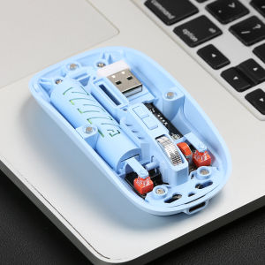 Congdi | Transparent Magnetic Dual Mode Bluetooth-compatible 2.4G Wireless Mouse Type-C Rechargeable Silent Mice Mute for Laptop Desktop