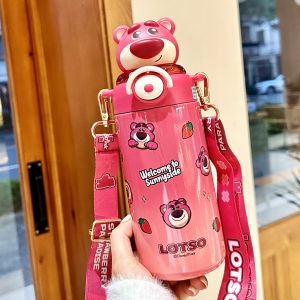 Good-looking Cute Clownfish Thermos Cup Cartoon Clow M Stainless Steel Straw Cup Kids Large Capacity Kettle