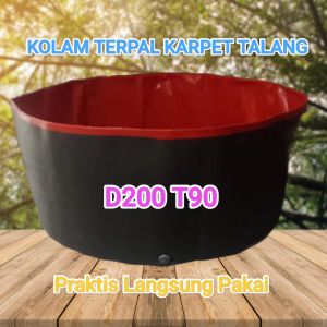 Kolam Terpal Karpet Talang D200 T90 Bahan A20 Korea Import Praktis Langsung Pakai