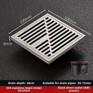 Odor Prevention 304 Stainless Steel Drain Bathroom Use