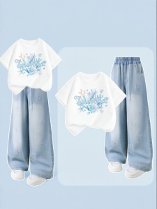 JS | Thin Summer Girls Set Shorts Jeans