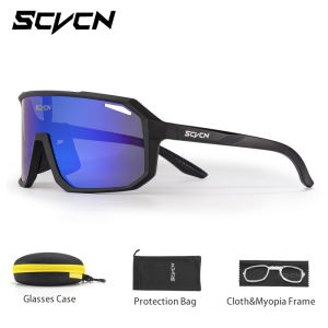 SCVCN Photochromic Cycling Sunglasses for Men Women Outdoor Bike Sports Glasses Road MTB Bicycle Eyewear UV400 Goggles with Case