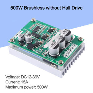 GAQQEE | 500W Brushless Hall-Effect-Free Motor Driver Board 12–36V DC 15A Forward/Reverse Speed-Controlled High-Power Controller