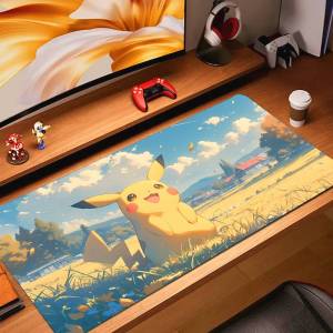 Bandai | Pokemon Kawaii Gaming Mouse Pad Rubber Keyboard Desk Mat With 2MM Stitched Edge Design