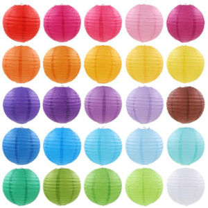 1pc/lot (10-15-20-25-30-35-40cm) Decorative Paper Ball Lanterns Chinese Paper Lantern for Christmas Wedding Birthday Party Decor