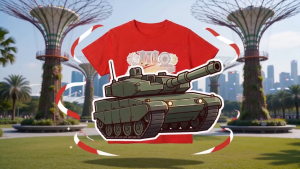 Singapore National Day Kids Red T-Shirt Family Matching Outfit - TANK YOU SINGAPORE
