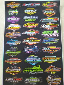 Stiker Sound | Stiker Hologram | Stiker 1 Lembar | Stiker Pack Ukuran 21cm x31cm