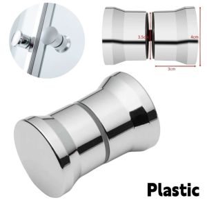 Stylish Shower Glass Door HandleSliding Shower Doors KnobDouble Sided Pull Hardware Replacement Parts for Bathroom Glass Doors
