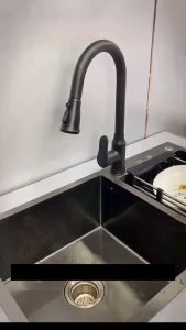 【Lion Lead】Kitchen Basin Sink Faucet Kitchen Tap Kitchen Mixer Taps Pull Out 360°Swivel Spout Spray Sink Basin Brass Faucet Premium