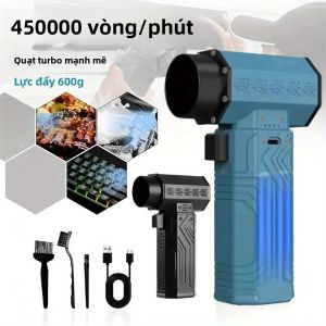 Máy Thổi Khí Mini Turbo Jet 450000 Vòng/phút Mạnh Mẽ Pin 10000mAh Lực Đẩy 600g Tốc Độ Gió 70m/s Máy Sấy Không Chổi Than Dùng Làm Chổi Quét Bụi Bàn Phím Loại Bỏ Lá Cây