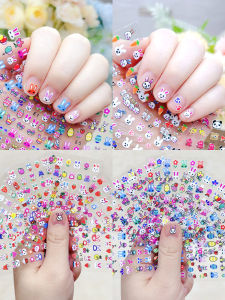 Adorable Rabbit Nail Art Stickers for Kids Waterproof Finger Nail Decals Flower Heart Shaped Early Education Smart Toys