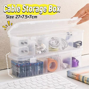 Vacaka Plastic Data Cable Storage Box Desktop Storage Organizer Cable Management Organizer 1 Piece
