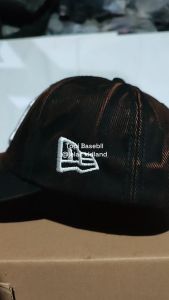 Topi NY Putih Bisbol Premium Bahan Canvas Super Laki - Laki Perempuan Pengaturan Belakang Ring Besi