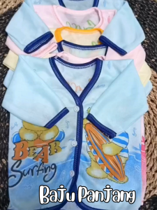 Baju Bayi Lengan Panjang Murah Isi Banyak 6pcs/12pcs Motif Kartun Random