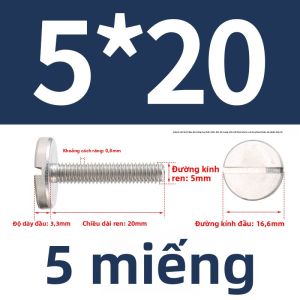 POWER&STRONG | Ốc Vít Đầu Phẳng Dẹt M2 M3 M4 M5 M6 M8 M10