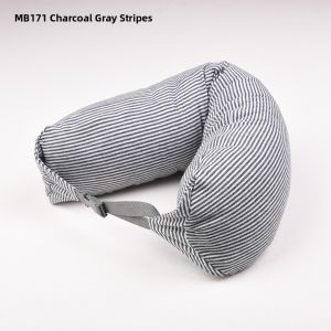 MIJU Comfortable U-Shaped Neck Support Pillow for Travel Airplane Journey Sleep Aid Particle Filled Soft Adjustable Portable Pillow