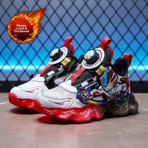 KUOBURENSHENG | Anti-slip Waterproof Glowing Kids Leather Shoes