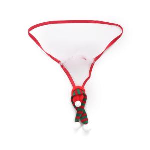 ชุดชั้นในชายสบายผ้ากำมะหยี่ชุดชั้นในสายสำหรับผู้ชายเปลือยหลังคริสมาสต์เป้า