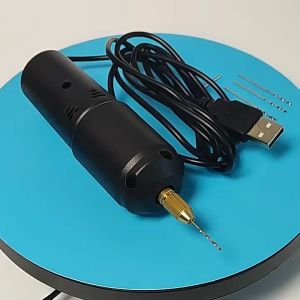 【SG】Mini Electric Hand Drill 5V USB Powered Handheld Rotary Drill Set with Twist Drill Bits For Jewelry Making DIY Metal Wood Crafts Tools With 5pc Bits