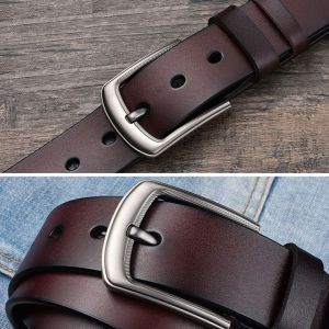 Thắt lưng nam da bò 2 lớp khoá hợp kim không gỉ phong cách cổ điển - TL2203