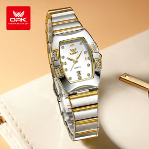 OPK watch for women waterproof 2024 stylish and elegant new design diamond dial design sapphire mirror scratch resistant quartz stainless steel relo for women