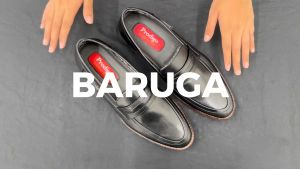 Prodigo * Sepatu Kulit Pria Baruga Black I Sepatu Pantofel I Sepatu Kulit Kerja Pria I Sepatu Casual I Terbaru