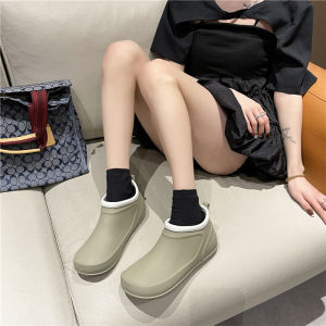 Giày Đi Mưa Nữ Thời Trang Chống Trượt Chống Mài Mòn Ngắn Đế Cao Su Giày Bốt Đi Mưa Thoải Mái Thoáng Khí Chống Thấm Nước