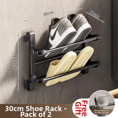 Folding Wall-Mounted Shoe Rack