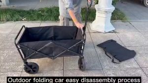 Outdoor Utility Wagon trolley Carts Folding Beach Garden Camping Shopping Cart storage trunks Garden