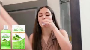 oralhoe | Bad Breath Mouthwash Alcohol-free Removal Teeth Yellow Stains Odor Mouth Wash Oral Hygiene Care Fresh Breath Bamboo Mouthwash