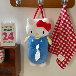 New Hello Kitty Cat Tissue Box Girls Heart Car Doll Lovely Stuffed Anime Hello Kitty Tissue Box Cover Storage Home Decor Xmas Gifts Girl