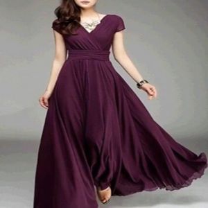 【Best value for money】 Recoal ❇✘ Women Long Formal Evening Prom Bridesmaid Chiffon Gown Dress