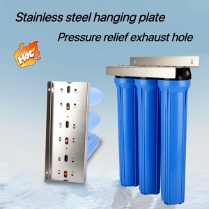 Filter Housing 20"SL Bracket & Spanner and 4 Stage Replacement Filters 20 inch Cartridge
