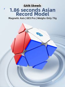 Gan | Slippery and Pressure-Relieving Slant-Turn Magnetic Skewb Puzzle for Educational and Stress Relief