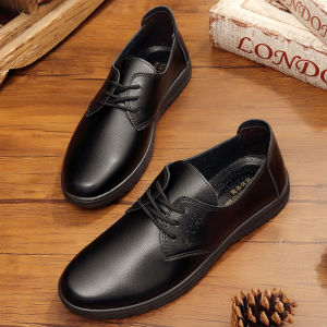 New Black Chef Shoes Non-Slip Waterproof and Oil Resistant KFC Kitchen Work Shoes Soft Bottom and Wear Resistance Casual Leather Shoes for Men