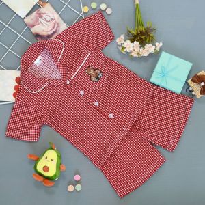 ชุดนอนเด็กลายสก๊อต ผ้าคอตตอน เนื้อผ้านิ่มใส่สบาย ไซส์ อายุ 6 เดือน ถึง 10 ปี มีสินค้าพร้อมส่ง