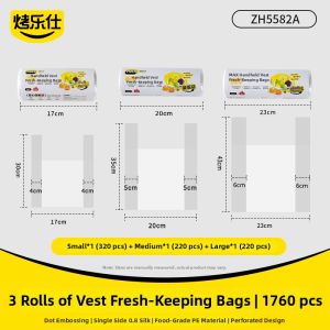 KAULUS | Heavy-duty Food-Grade Plastic Preservation Bag for Home Kitchen Hand Carry