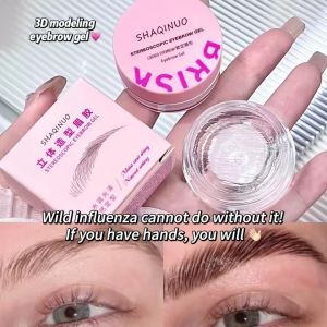 3D Transparent Wild Eyebrow Styling Gel Eyebrow Shaping Film Cream Waterproof Eyebrow Gel Soap Wax With Brush Setting Eye Makeup